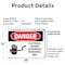 Signmission Electrical Hazard Authorized Personnel Only Danger Sign, Plastic, 18in W x 12in L, 2PK OS-2PACK-DS-P-1218-L-1197 - alternate 6